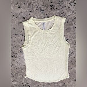 Athleta Pale Yellow Muscle Tank